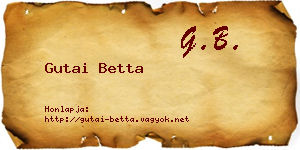 Gutai Betta névjegykártya